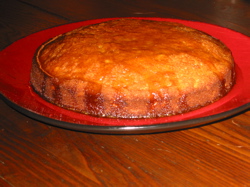 Orange flower pine nut torta.