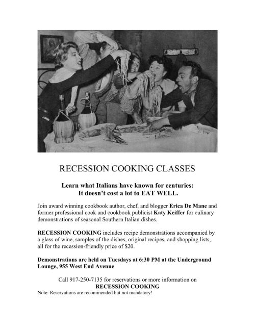 RECESSION COOKING Promo