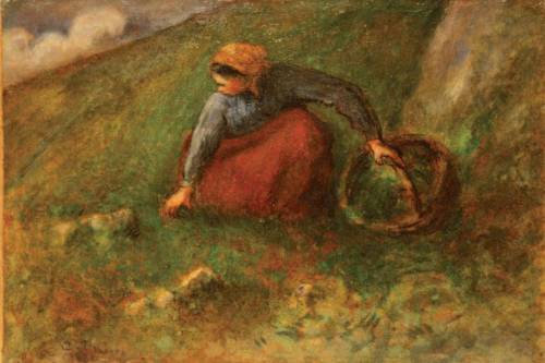 Camille Pissarro Woman Gathering Herbs, 1880